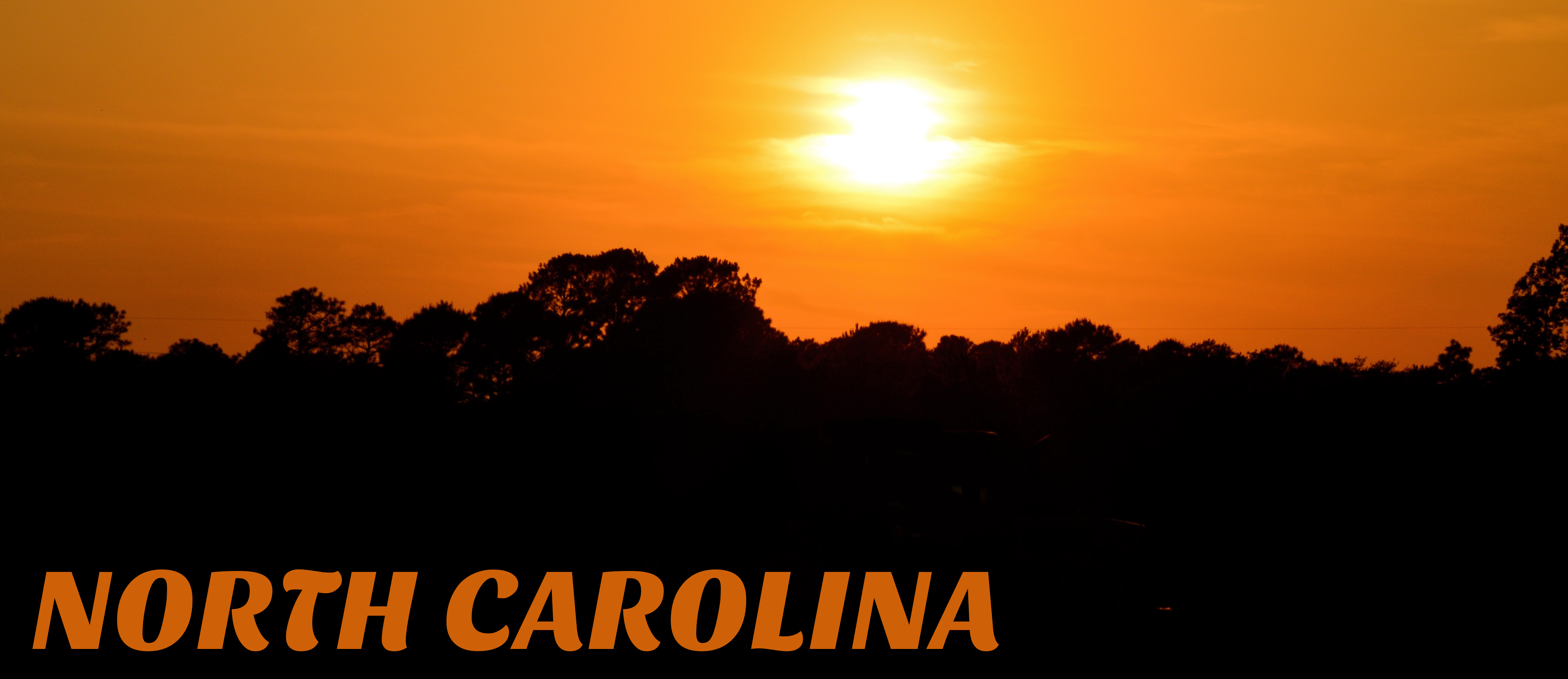 North Carolina sunset title header